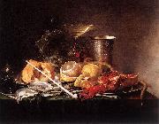 Still-Life, Breakfast with Champaign Glass and Pipe Jan Davidsz. de Heem